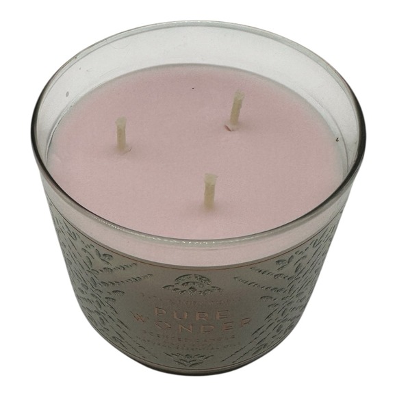Bath & Body Works Pure Wonder Scented Candle 3 Wick 14.5‎ Oz Glass Jar - Picture 3 of 5
